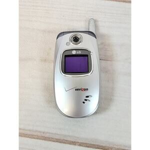 LG VX5300 - VERIZON Grey And Silver Flip Phone Cell Phone Untested